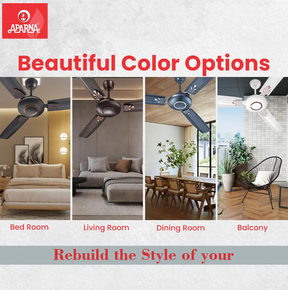 Aparna Apsara 1200 mm (48 inch) High-Speed Ceiling Fan (Metallic Brown)