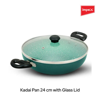 Impex Nonstick Cookware Set KTF 444G - Green