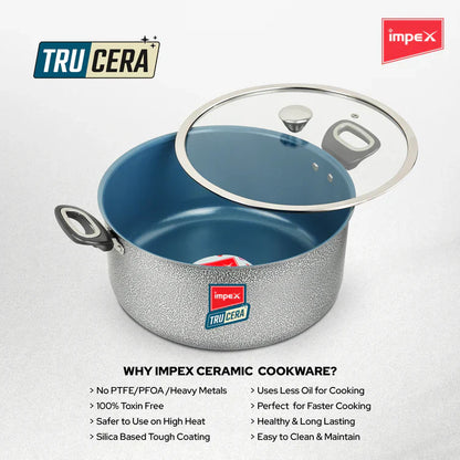 Click to expand Trucera 10L Ceramic Biriyani Pot | Induction, Non-Stick | 2 Year Warranty