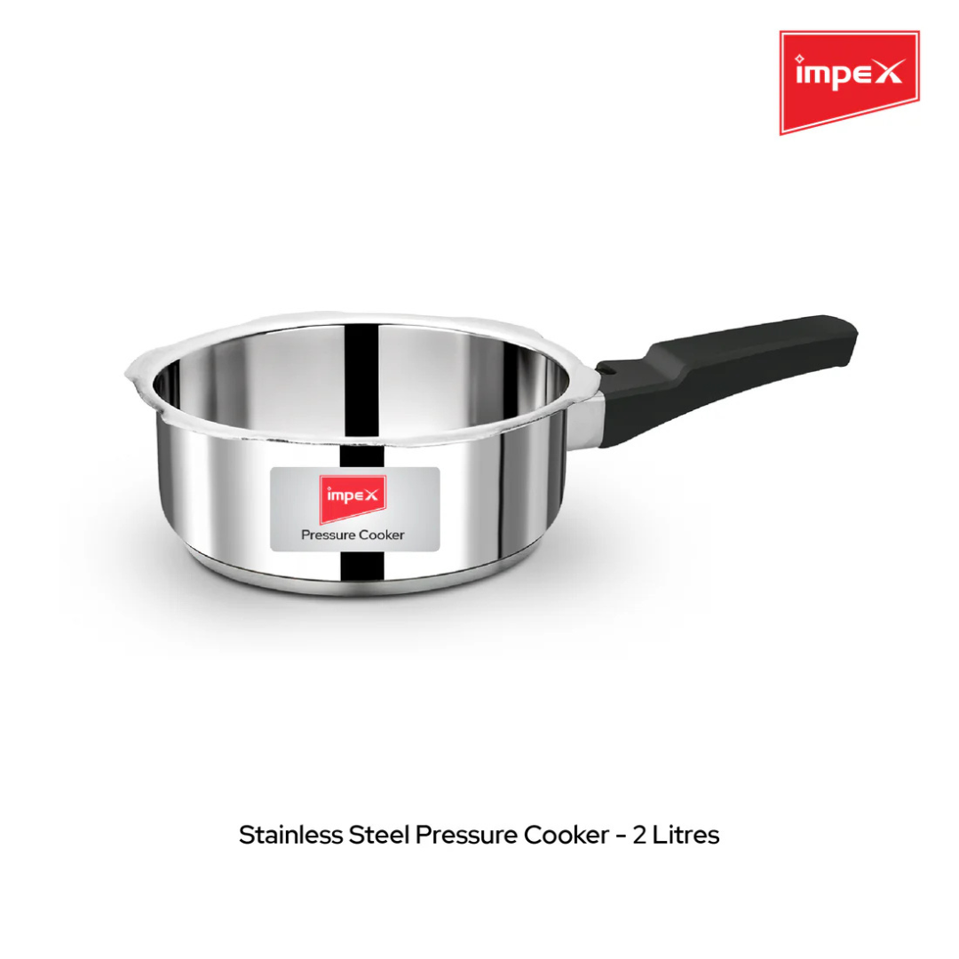Impex Stainless Steel Pressure Cooker Family Combo | 5 Years Warranty |