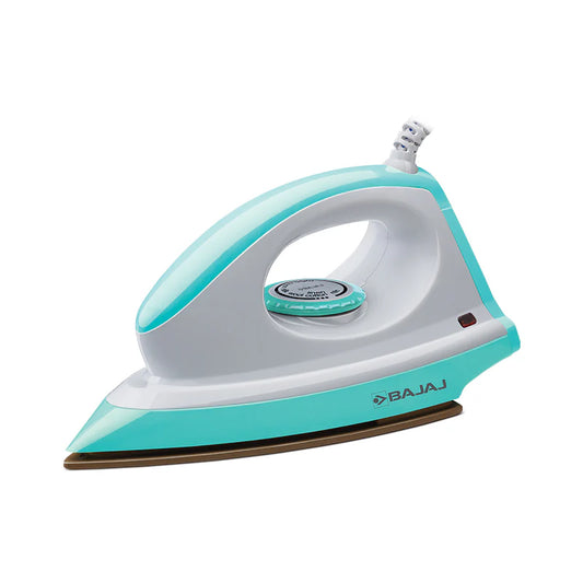Bajaj ABS Majesty Canvas 1000-Watt Dry Iron | Teflon Coating | Thermal Safety Fuse | 360 Degree Swivel Cord | Cool Touch Body | 2-Yrs Warranty 【Green】