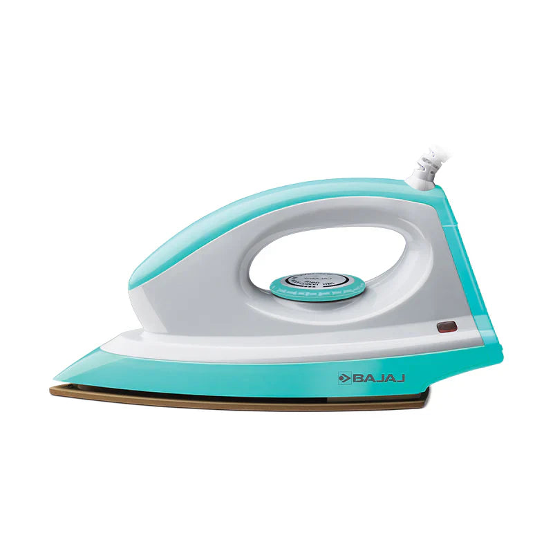 Bajaj ABS Majesty Canvas 1000-Watt Dry Iron | Teflon Coating | Thermal Safety Fuse | 360 Degree Swivel Cord | Cool Touch Body | 2-Yrs Warranty 【Green】