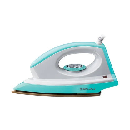 Bajaj ABS Majesty Canvas 1000-Watt Dry Iron | Teflon Coating | Thermal Safety Fuse | 360 Degree Swivel Cord | Cool Touch Body | 2-Yrs Warranty 【Green】