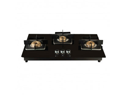 Castor 3 Burner Glaze Glass Hob