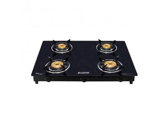 Castor 4 Burner Glaze Glass Hob