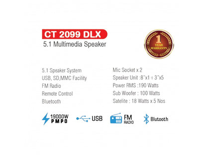 Castor 5.1 Multimedia Speaker (CT 2099 /2099DLX)