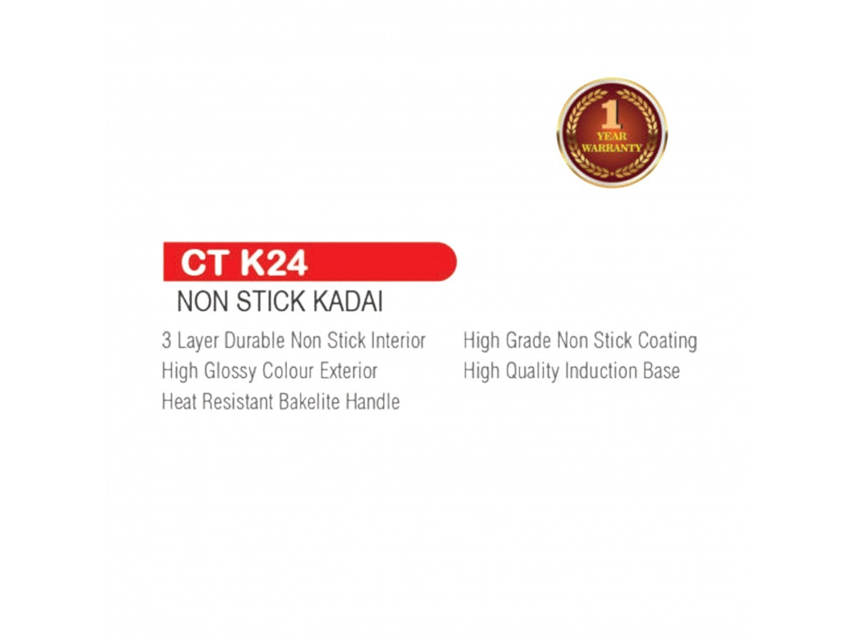 Castor Non Stick Kadai 240 cm