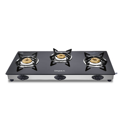 3-Burner Glasstop Gas Stove | Aspira 3B