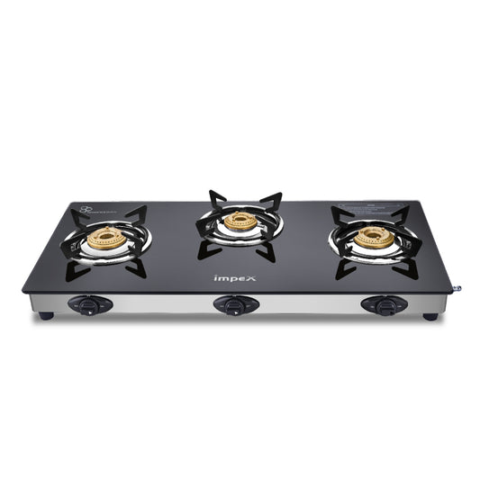 3-Burner Glasstop Gas Stove | Aspira 3B