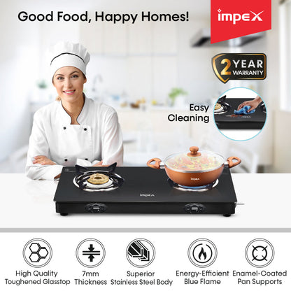Glasstop Gas Stove ASPIRA 2B
