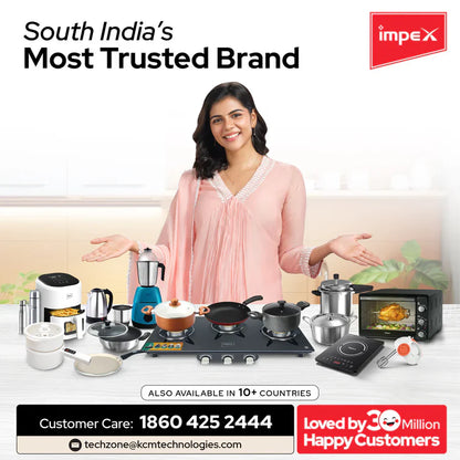 IMPEX Stainless Steel Pressure cooker IFC 235 SS 5 L, 3 L, 2 L Induction Bottom