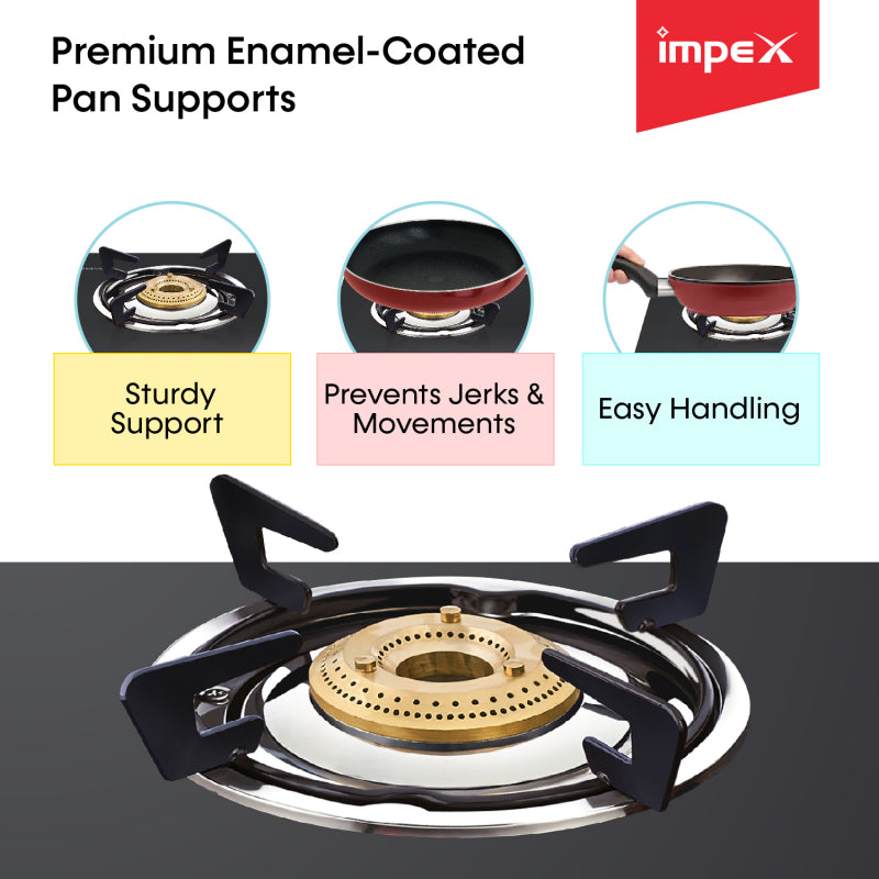 3-Burner Glasstop Gas Stove | Aspira 3B