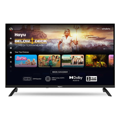 Impex WIOS Whale Series 32-inch HD QLED Smart TV (WIOS 32A2QSK1) with HDR10, Dolby Audio, and 3-Year Warranty (Black)