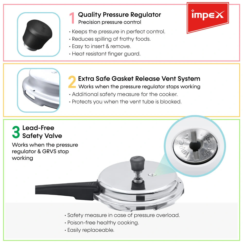 Aluminium Pressure Cooker | 3 Litre | Norma 3