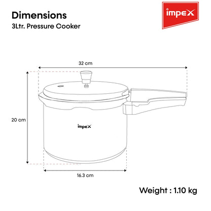 Aluminium Pressure Cooker | 3 Litre | Norma 3