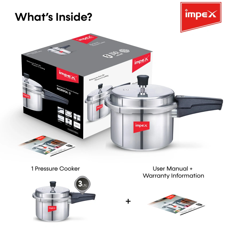 Aluminium Pressure Cooker | 3 Litre | Norma 3