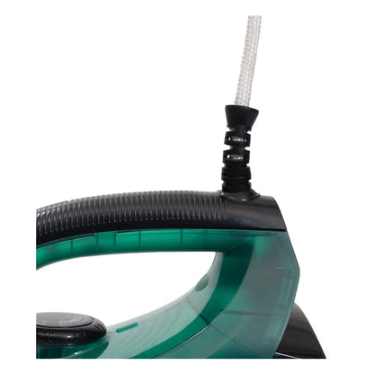 BPL 1200w Steam Iron 280ml Water Tank with Anti-Drip Led Indicators Overheat Protection Anti Calcium Spray and Steam Burst Function Self Cleaning ISI Certified 2 Years Warranty (Green & Black)