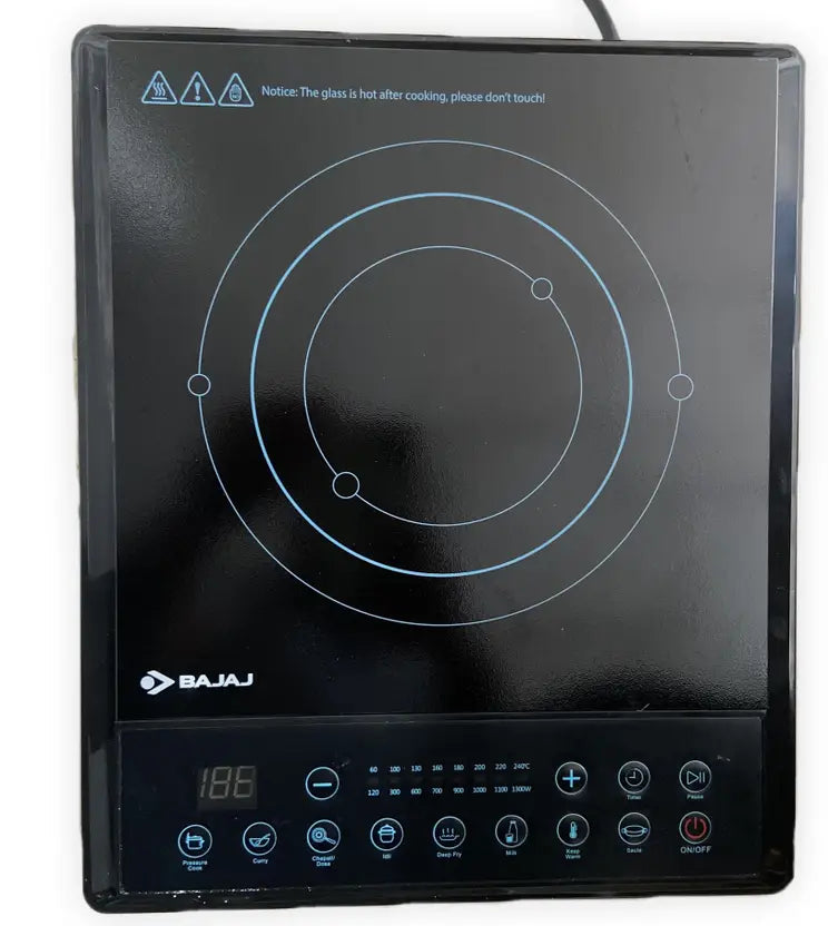BAJAJ 1300 W Induction Cooktop Push Button  (Black, ICX 130TS)