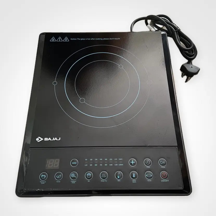BAJAJ 1300 W Induction Cooktop Push Button  (Black, ICX 130TS)
