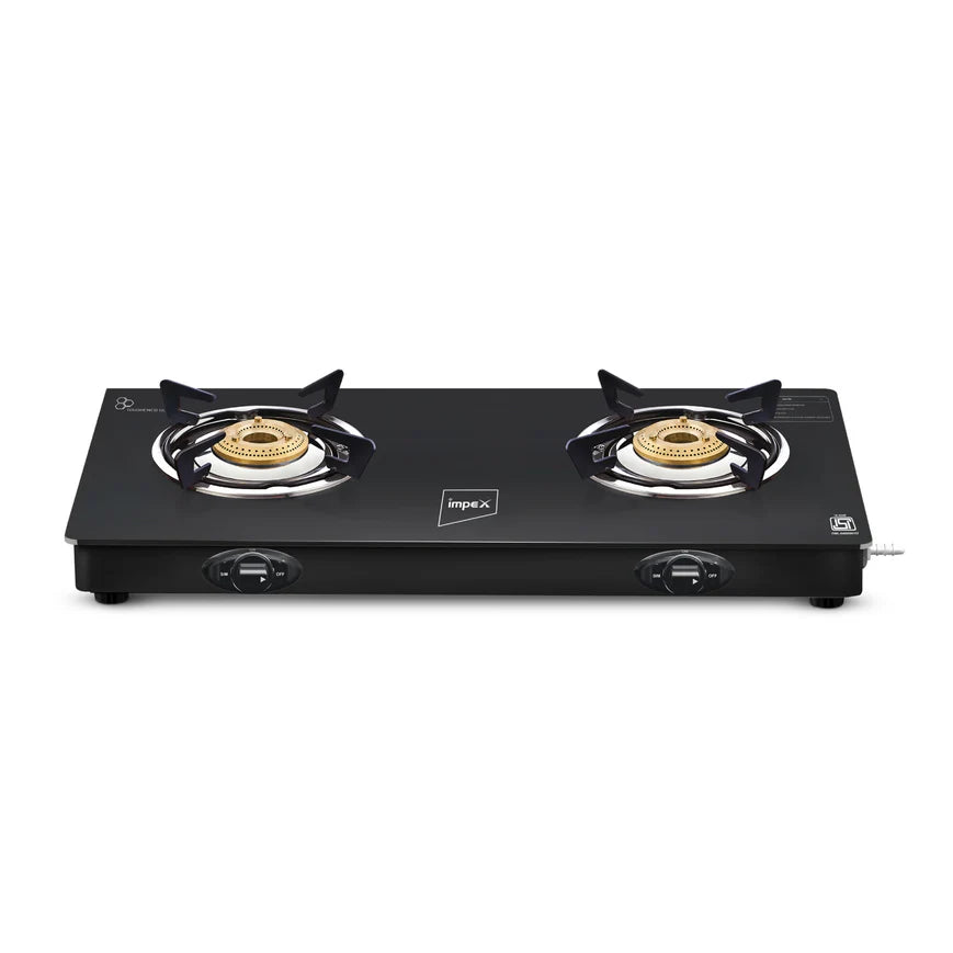 Impex SPECTA 2B NEO 2 Burner Black Premium Finish Gas Stove