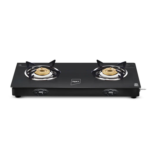 Impex SPECTA 2B NEO 2 Burner Black Premium Finish Gas Stove