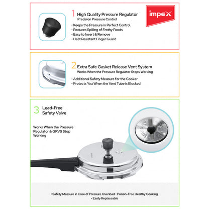 Impex Aluminium Pressure Cooker Family Combo | IFC 235