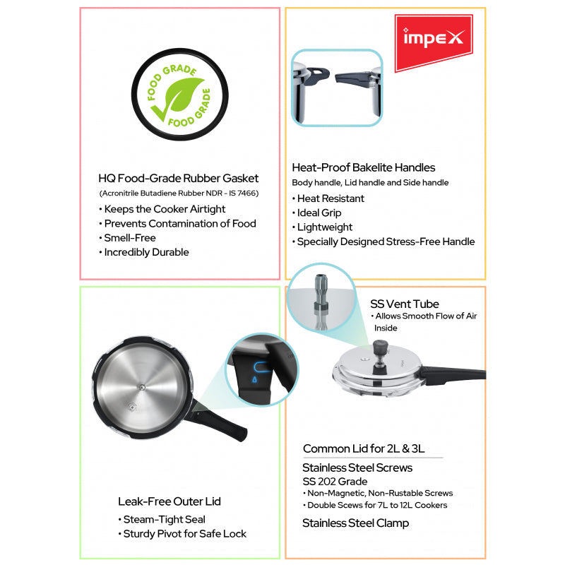 Impex Aluminium Pressure Cooker Family Combo | IFC 235