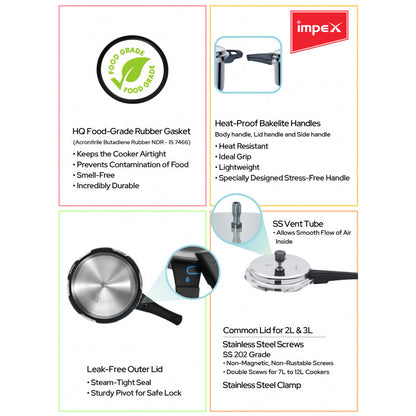 Impex Aluminium Pressure Cooker Family Combo | IFC 235