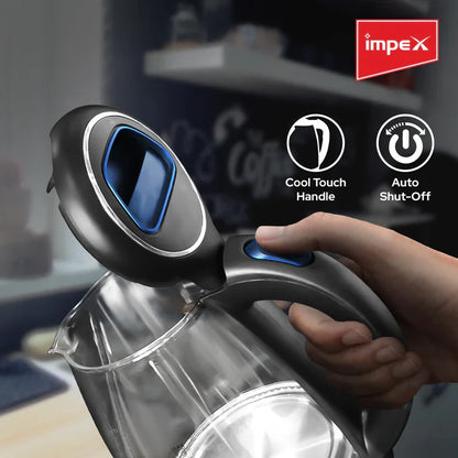 Impex STEAMER GK18 1.8 L Glass Body Electric Kettle with LED Illumination