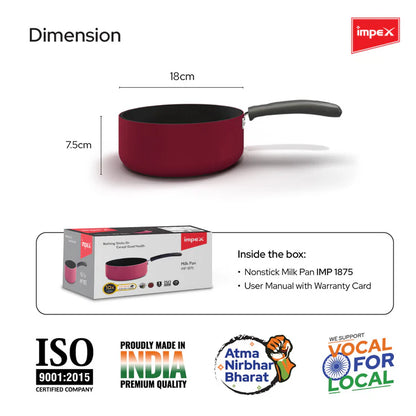 Impex IMP-1875 Premium Induction Base Nonstick Aluminium Milk Pan