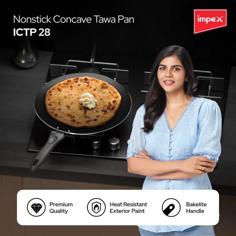 Impex Nonstick Aluminium Tawa Pan (ICTP-28)