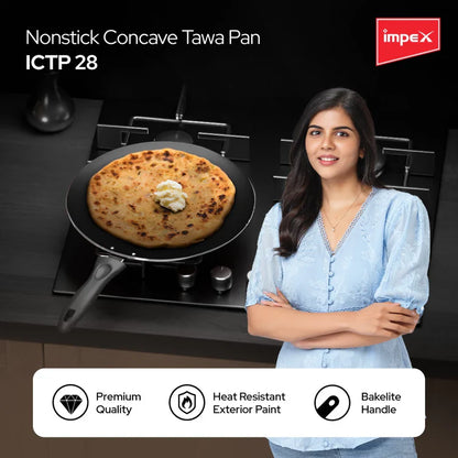 Impex Nonstick Aluminium Tawa Pan (ICTP-28)