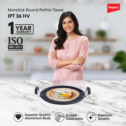 Impex IPT 36 HV Nonstick Aluminium Induction Base Pathiri Tawa