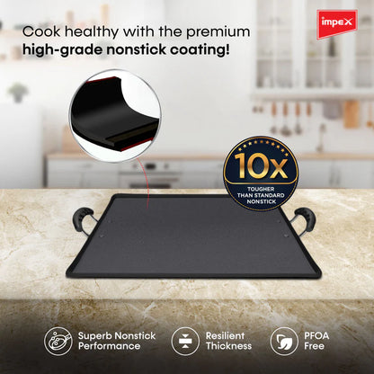 Impex IPT-3334N Nonstick Aluminium Pathiri Tawa