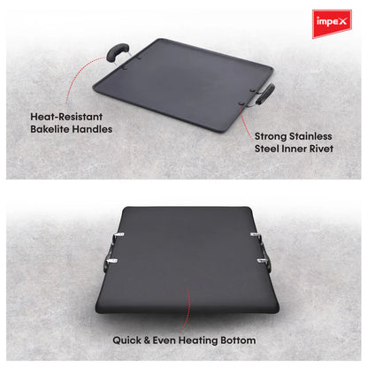 Impex IPT 3438 HV Nonstick Aluminium Induction Base Pathiri Tawa