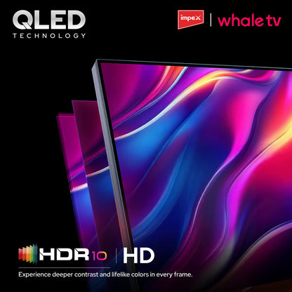 Impex WIOS Whale Series 32-inch HD QLED Smart TV (WIOS 32A2QSK1) with HDR10, Dolby Audio, and 3-Year Warranty (Black)