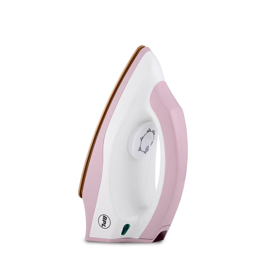 BPL BDIS0021 Adjustable Temperature Setting Heating Up Light Cool Touch Plastic Body 1000 W Dry Iron  (Pink, White)